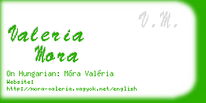 valeria mora business card